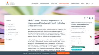 IRIS Connect: Developing classroom dialogue and feedback through ...