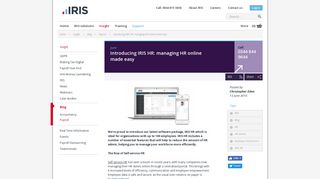 Introducing IRIS HR: managing HR online made easy