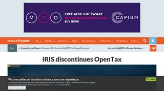IRIS discontinues OpenTax | AccountingWEB