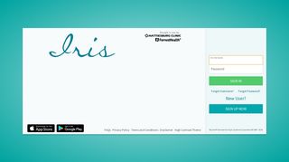 Iris - Your secure online health connection - Iris - Login Page