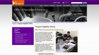 Program Eligibility Criteria | Bergen Community College