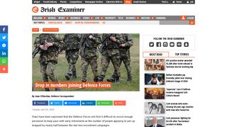 Drop in numbers joining Defence Forces | Irish Examiner