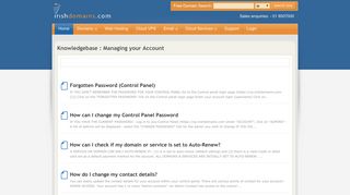 Managing your Account - Irish Domains Ltd
