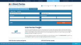 Irish Ferries Freight ferry prices with directferries.co.uk