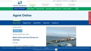Irish Ferries Agent | Online Booking | Save €15 Per Car Booking