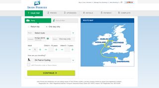 Irish Ferries Online Bookings
