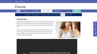 ClaimsCare | Financial Services, Customer Service | Irish Life