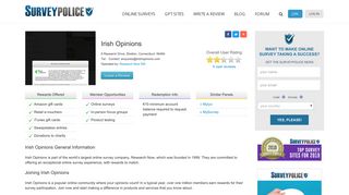 Irish Opinions Ranking and Reviews - SurveyPolice