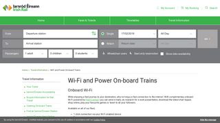 Wi-Fi and Power On-board Trains - Irish Rail