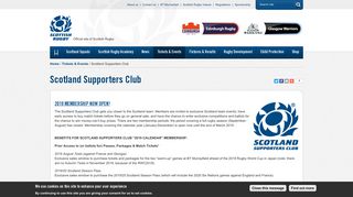 Scotland Supporters Club | Scottish Rugby Union