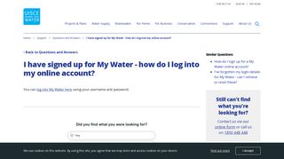 How do I log into my online account? | Irish Water