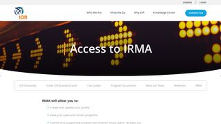 Access to IRMA - IOR