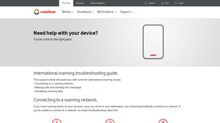 International Roaming Troubleshooting Guide | Vodafone Australia