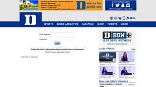 Login - Register - Duke University Blue Devils | Official Athletics Site ...