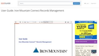 User Guide. Iron Mountain Connect Records Management - PDF