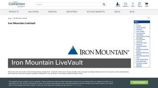 Iron Mountain LiveVault - Connection