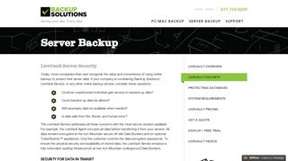 BackUp Solutions | LiveVault - Server Back up Security