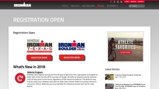 Registration Open - IRONMAN Official Site | IRONMAN triathlon 140.6 ...