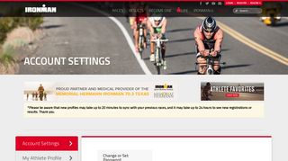 Account Settings - IRONMAN Official Site | IRONMAN triathlon 140.6 ...