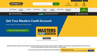 Masters Credit Account | IronmongeryDirect