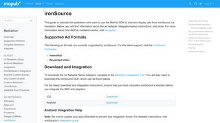ironSource | MoPub Mediation | MoPub Developers