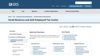 Small Businesses Self-Employed | Internal Revenue Service - IRS.gov