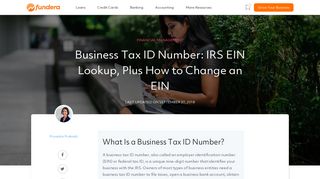 Business Tax ID Number: IRS EIN Lookup, Plus How to Change or ...