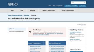 Employees | Internal Revenue Service - IRS.gov