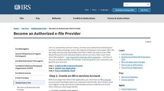 Become an Authorized e file Provider | Internal Revenue Service