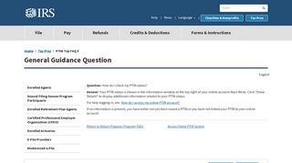 PTIN Top FAQ 5 | Internal Revenue Service - IRS.gov