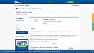 Latest IRS Recruitment jobs - UK's leading independent job site - CV ...