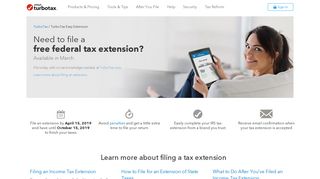TurboTax® Easy Tax Extension, File a Free IRS Tax Extension for ...