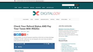 Check Your Refund Status AND Pay Your Taxes With IRS2Go ...