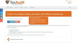 Check Your Refund Status and More with IRS2Go Mobile App | Tax ...