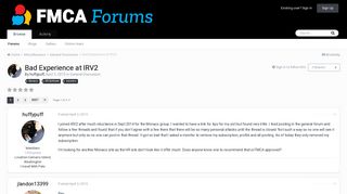 Bad Experience at IRV2 - General Discussion - FMCA RV Forums – A ...