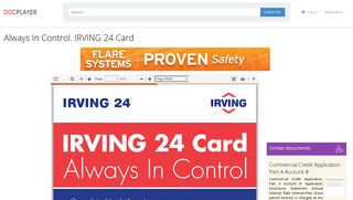Always In Control. IRVING 24 Card - PDF - DocPlayer.net