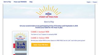 How to Play&Win - Pump Up the Fun 2018 - IrvingFun.com