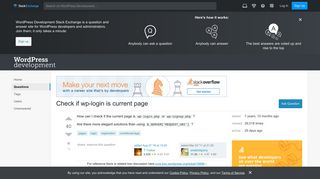 Check if wp-login is current page - WordPress Development Stack ...
