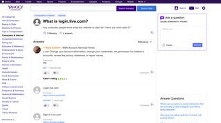 What is login.live.com? | Yahoo Answers