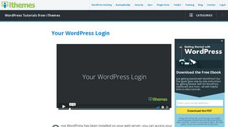 Your WordPress Login | WordPress 101 Tutorials - iThemes