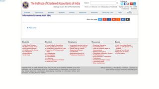 Information Systems Audit (ISA) - ICAI - The Institute of Chartered ...