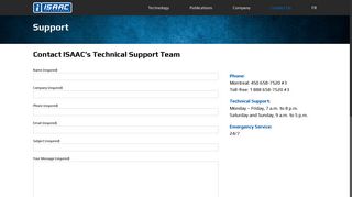 Contact our Technical Support Team | ISAAC Instruments