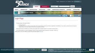 Mobile Login Page - ISACA