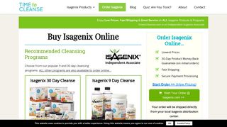 Buy Isagenix Online: All Products @ Lowest Prices - TimetoCleanse.com
