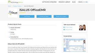iSALUS OfficeEMR Reviews | TechnologyAdvice