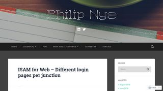 ISAM for Web – Different login pages per junction – Philip Nye
