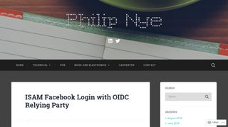 ISAM Facebook Login with OIDC Relying Party – Philip Nye