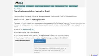 Transferring emails from Isa mail to Gmail - Googletuki