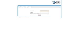 ISB: Indian School of Business : Application Status