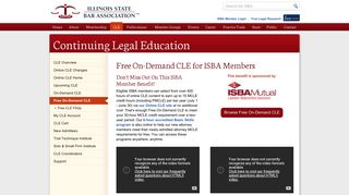 Free On-Demand CLE for ISBA Members | Illinois State Bar Association